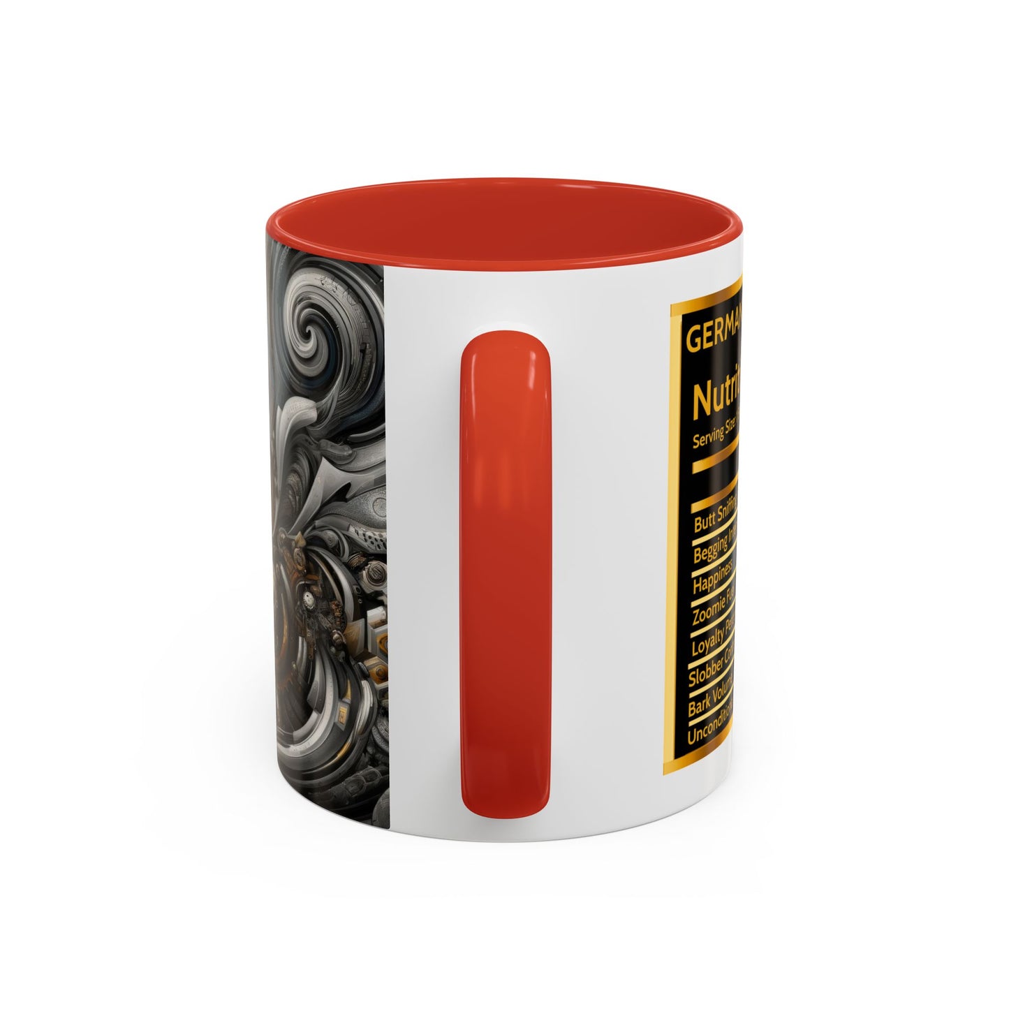 Byzantine, charcoal, and cybernetic German Shepherd Coffee Mug