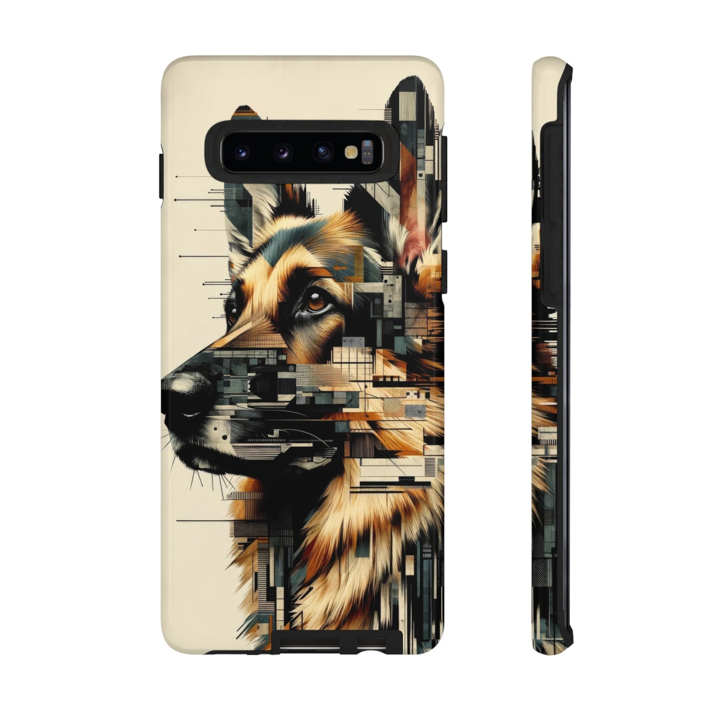 Constructivist and dadaist German Shepherd Phone Case