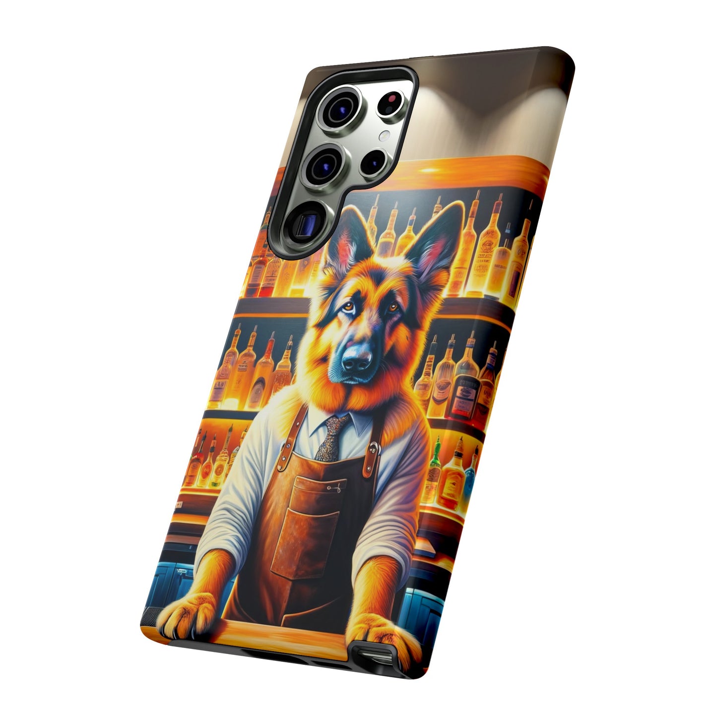 German Shepherd Tending a Bar Phone Case