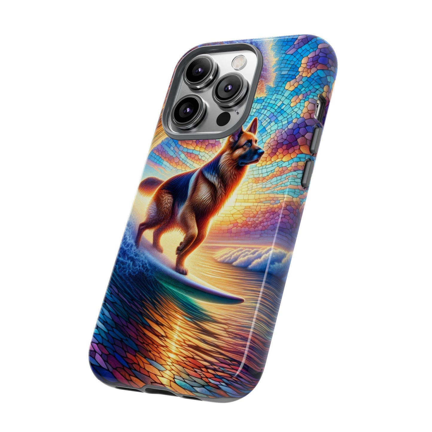 German Shepherd Surfing Phone Case