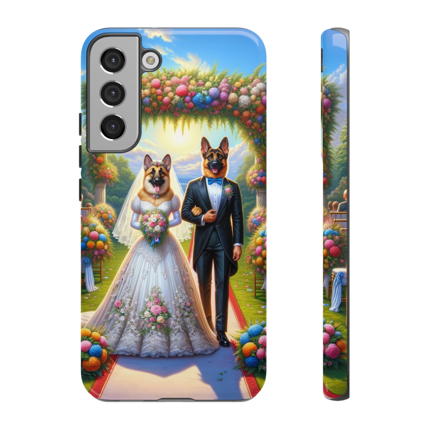 German Shepherds getting Married  Phone Case