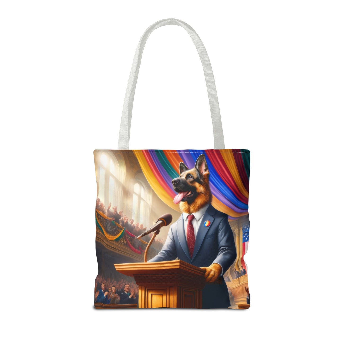 German Shepherd Giving a Speech Tote Bag