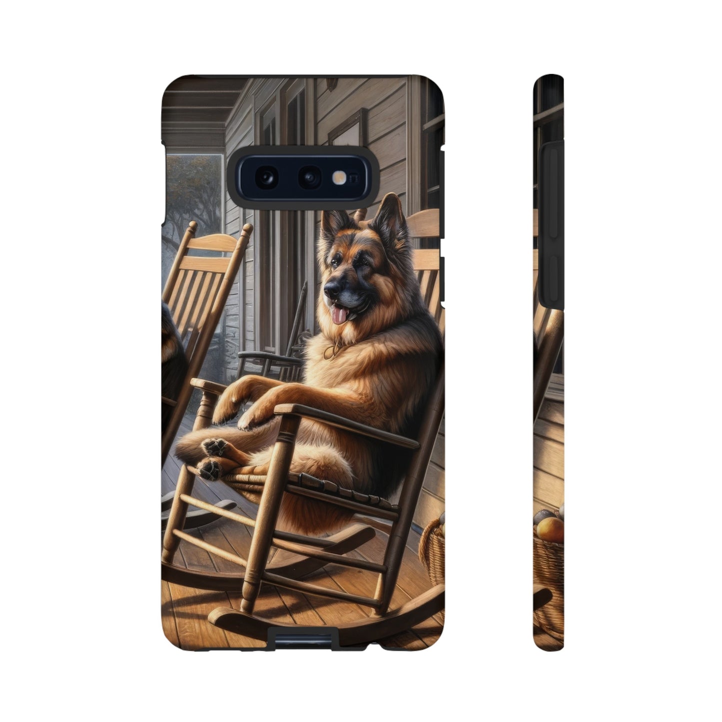 German Shepherd on the Porch Tough Phone Case