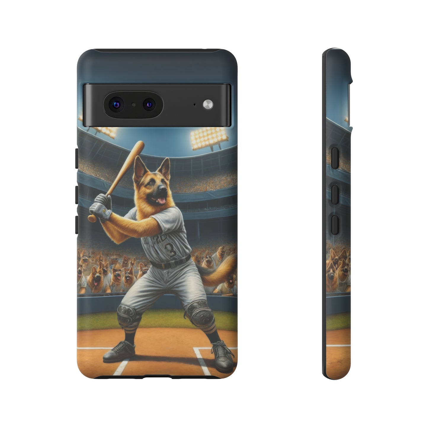 German Shepherd Playing Baseball Tough Phone Case