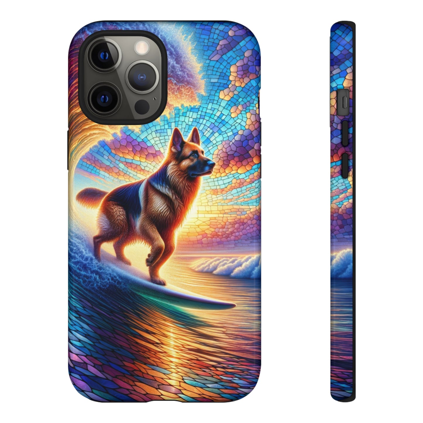 German Shepherd Surfing Phone Case