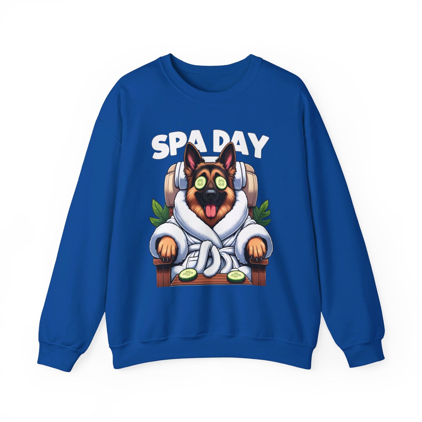 Spa Day Sweatshirt (10 colors) (German Shepherd)