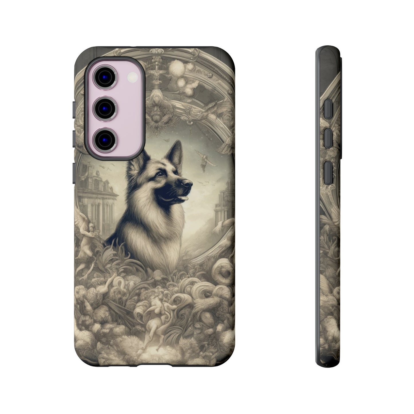 Dreamy fantasy and rococo German Shepherd Phone Case