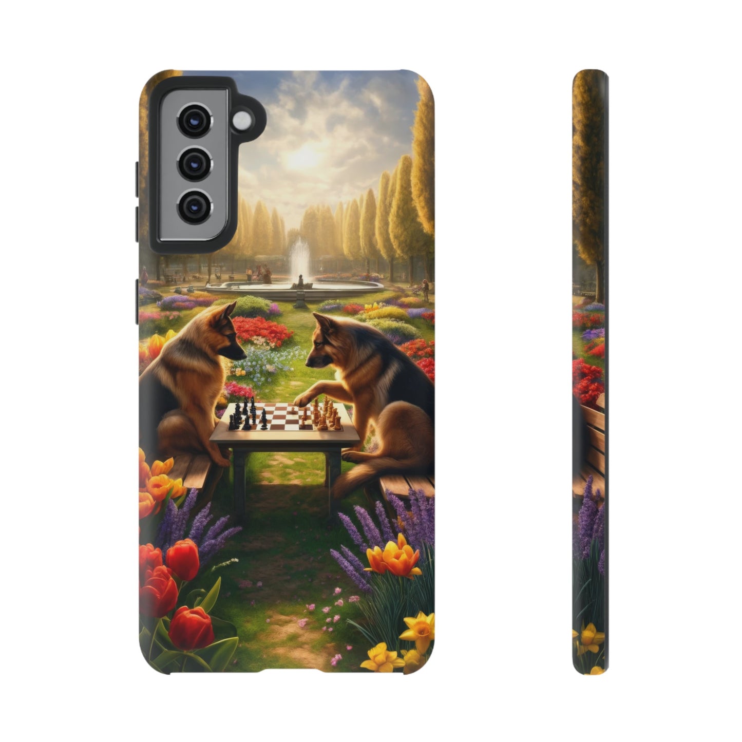 German Shepherd Playing Chess Phone Case