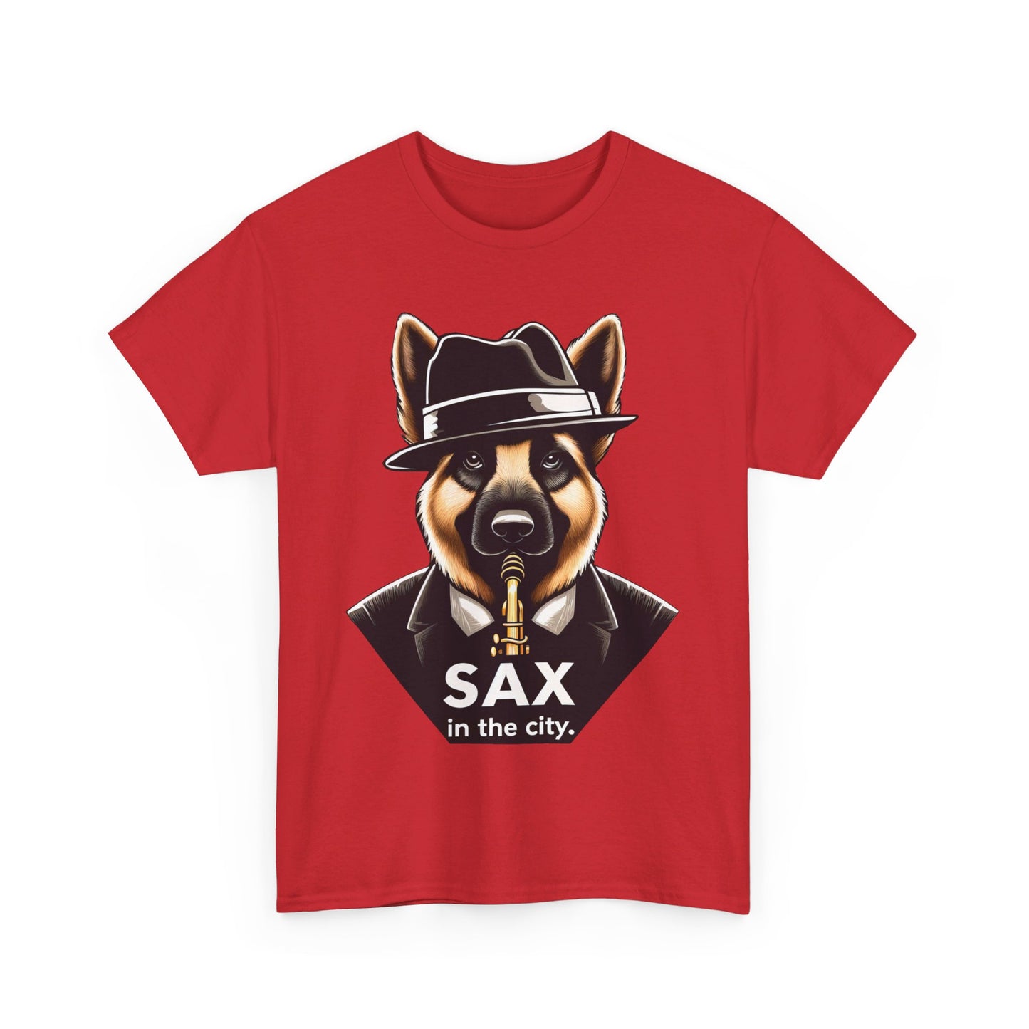 Sax in the City T-Shirt (13 colors) (German Shepherd)