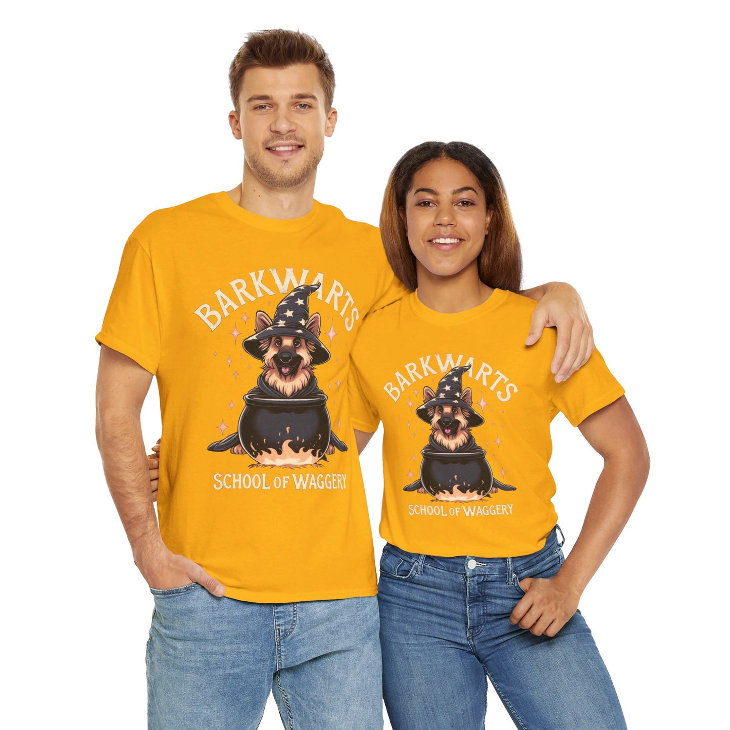 BarkWarts School of Waggery T-Shirt (13 colors) (German Shepherd)