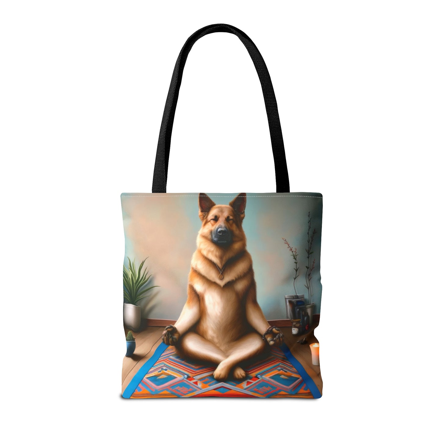 German Shepherd Meditating Tote Bag