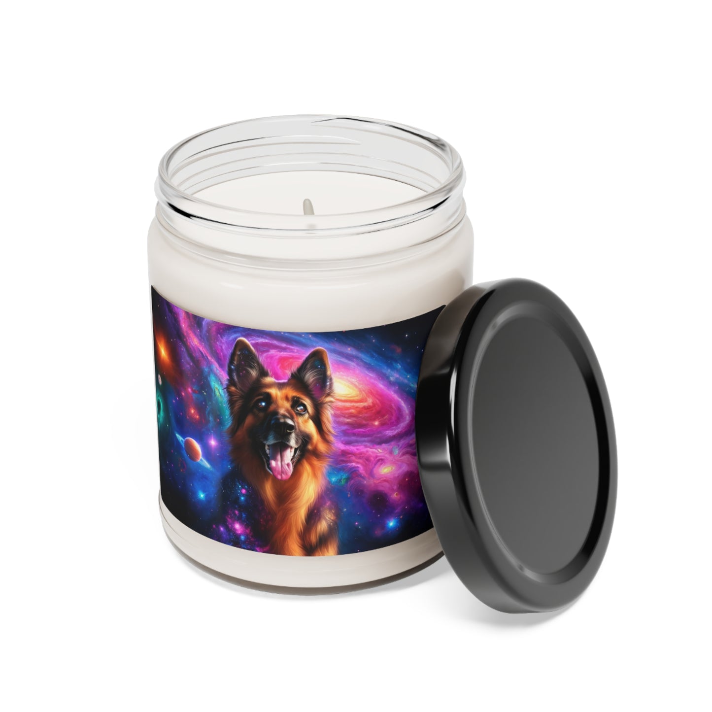 German Shepherd in Space Scented Soy Candle, 9oz