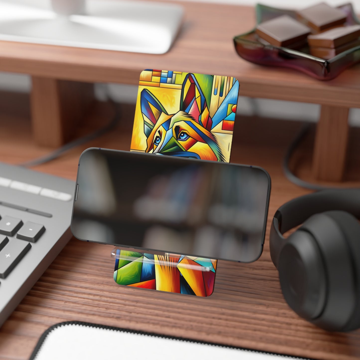 German Shepherd in Cubism Smartphone Stand