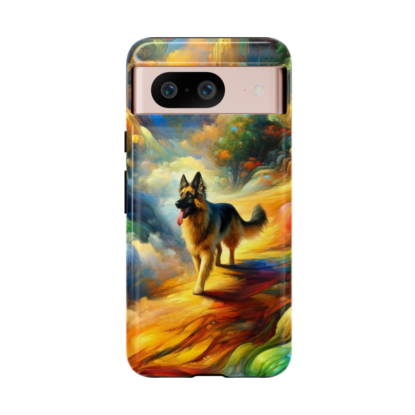 Fantasy and fauvism German Shepherd Phone Case