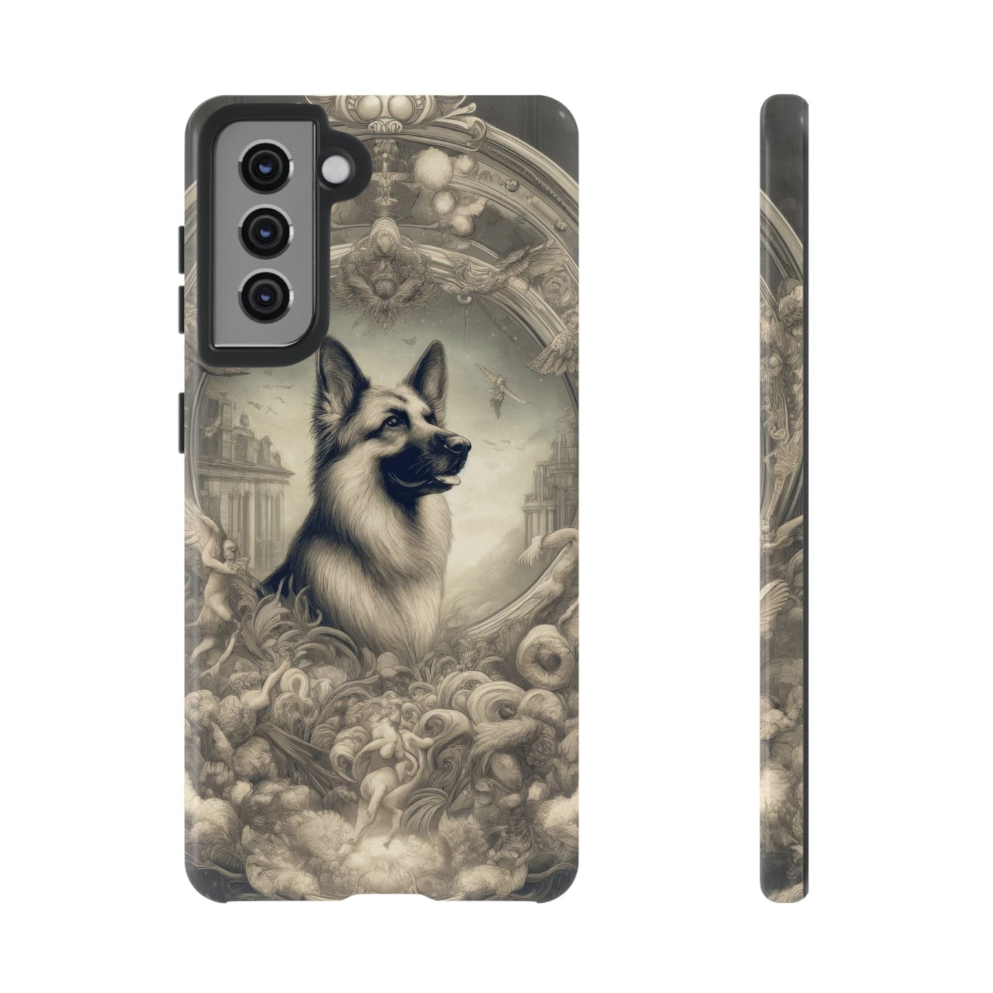 Dreamy fantasy and rococo German Shepherd Phone Case