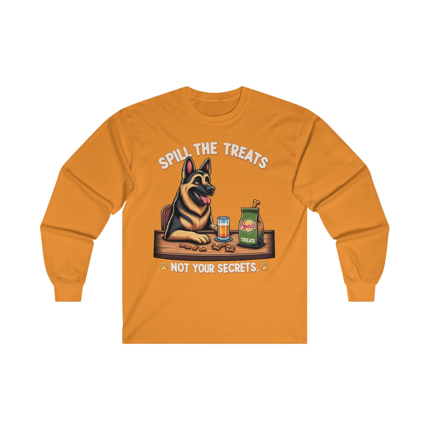 Spill the Treats Long Sleeve Shirt (20 colors) (German Shepherd)