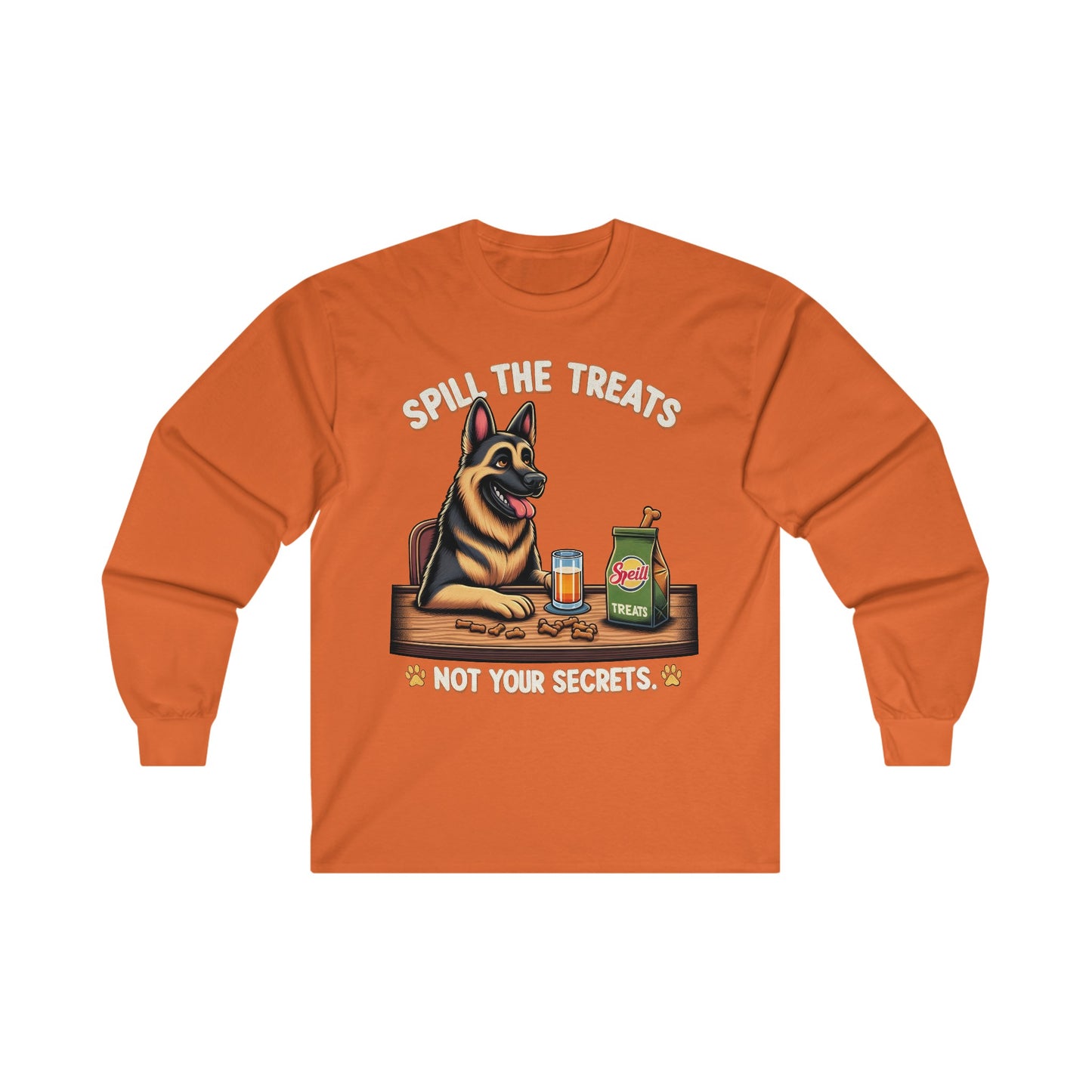 Spill the Treats Long Sleeve Shirt (20 colors) (German Shepherd)