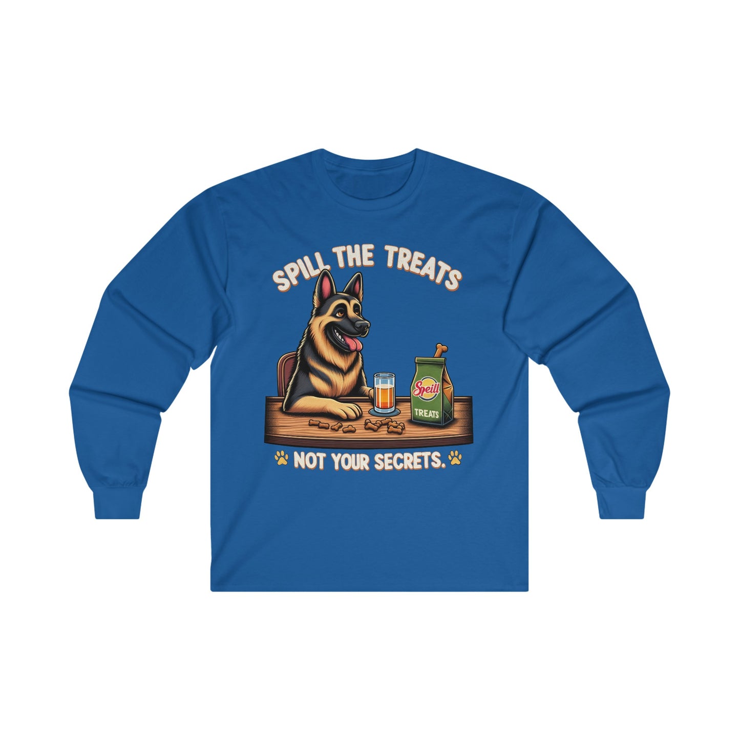 Spill the Treats Long Sleeve Shirt (20 colors) (German Shepherd)