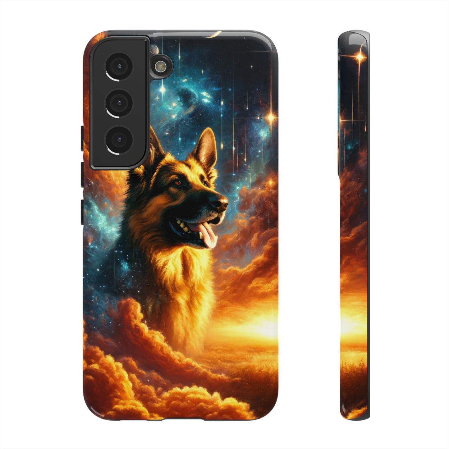 Sci-fi and stars-themed German Shepherd Phone Case