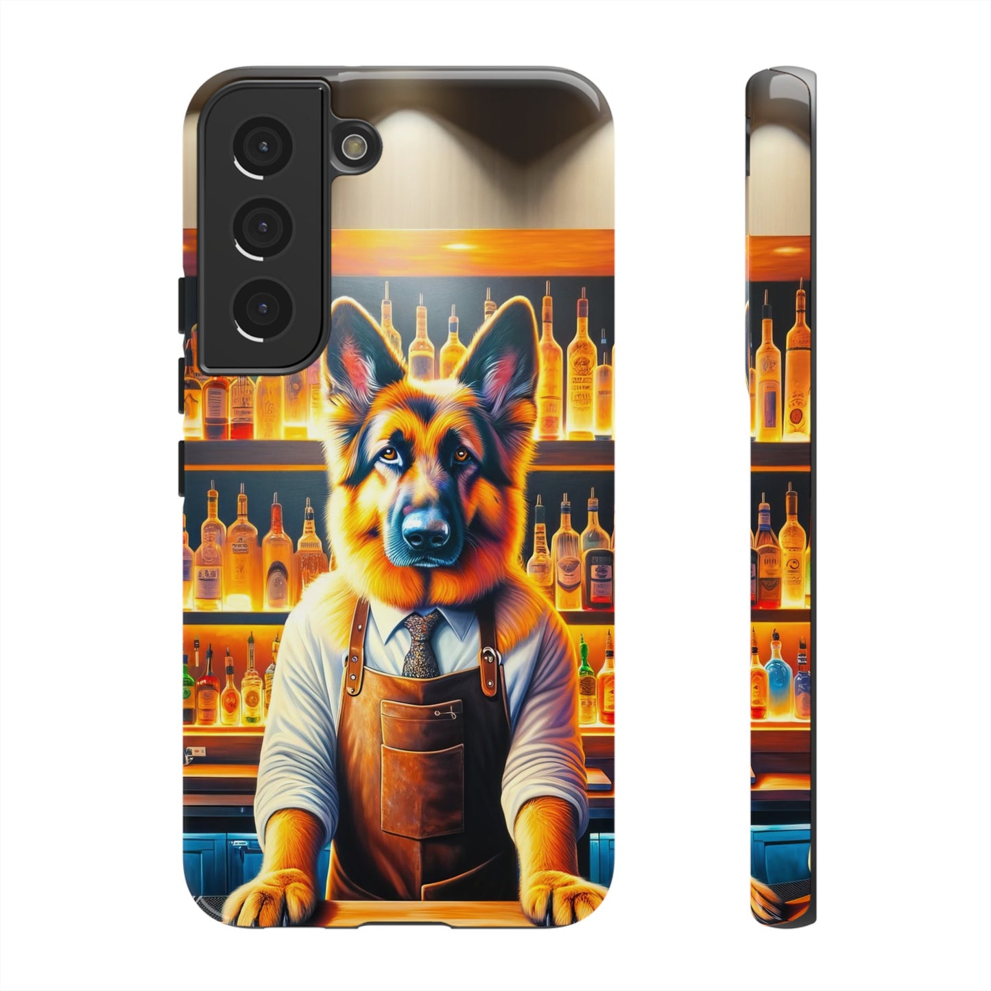 German Shepherd Tending a Bar Phone Case