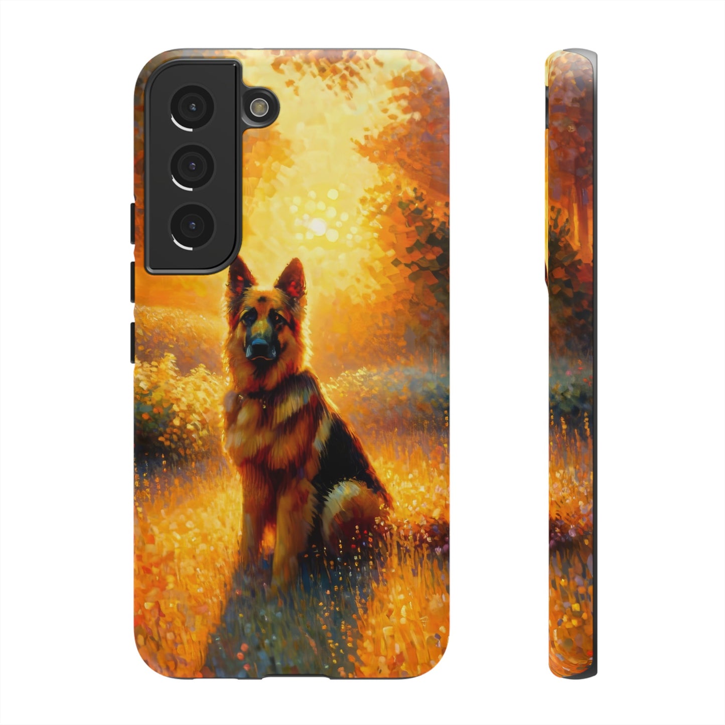 Golden hour and neo-impressionism German Shepherd Phone Case