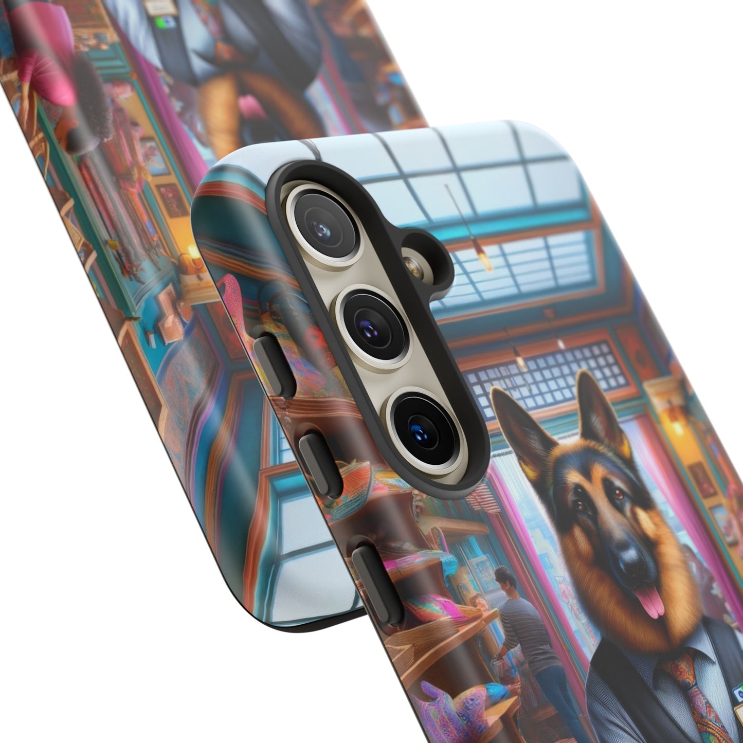 German Shepherd Operating a Cash Register Phone Case