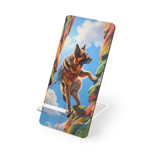 German Shepherd Rock climbing Smartphone Stand