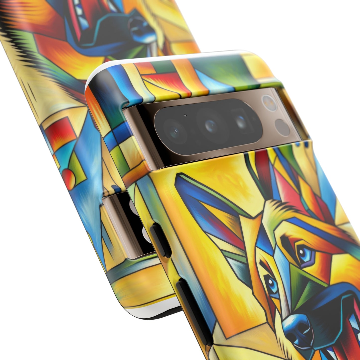 German Shepherd in Cubism Tough Phone Case