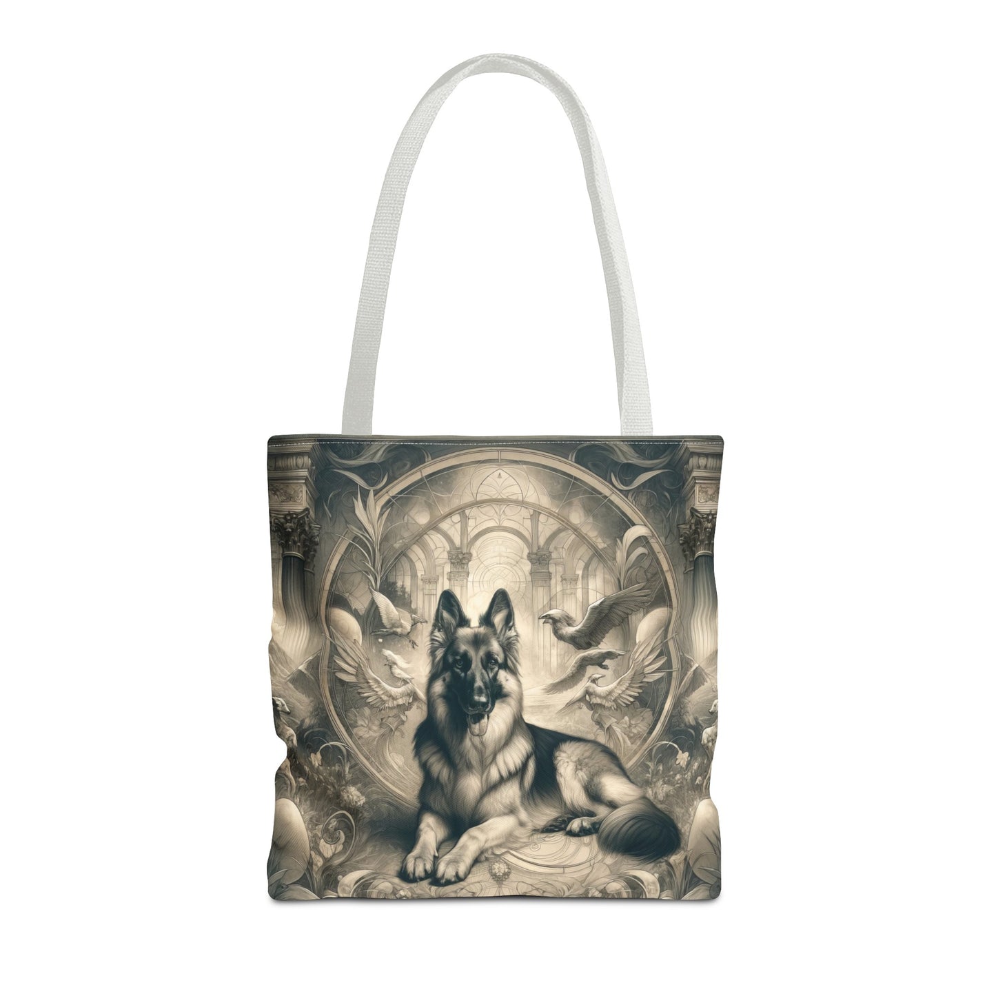 Dreamy fantasy and rococo German Shepherd Tote Bag