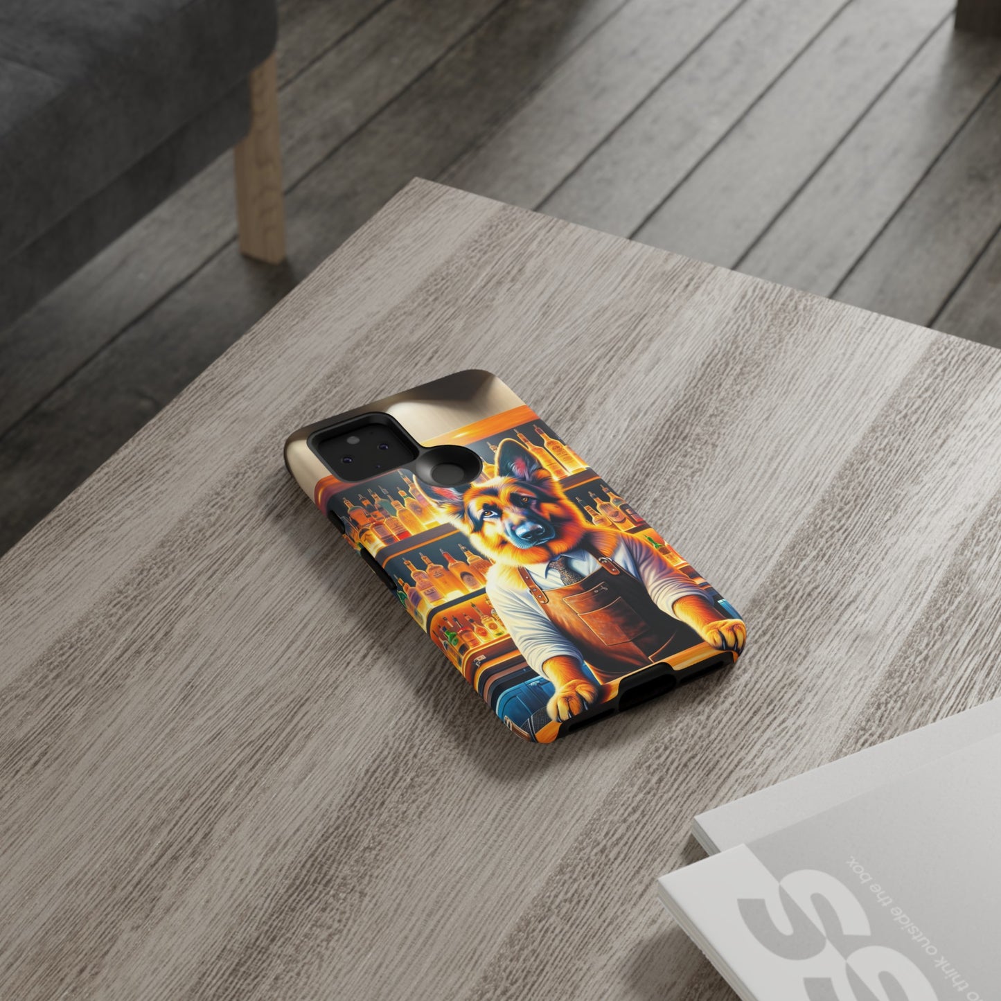 German Shepherd Tending a Bar Phone Case