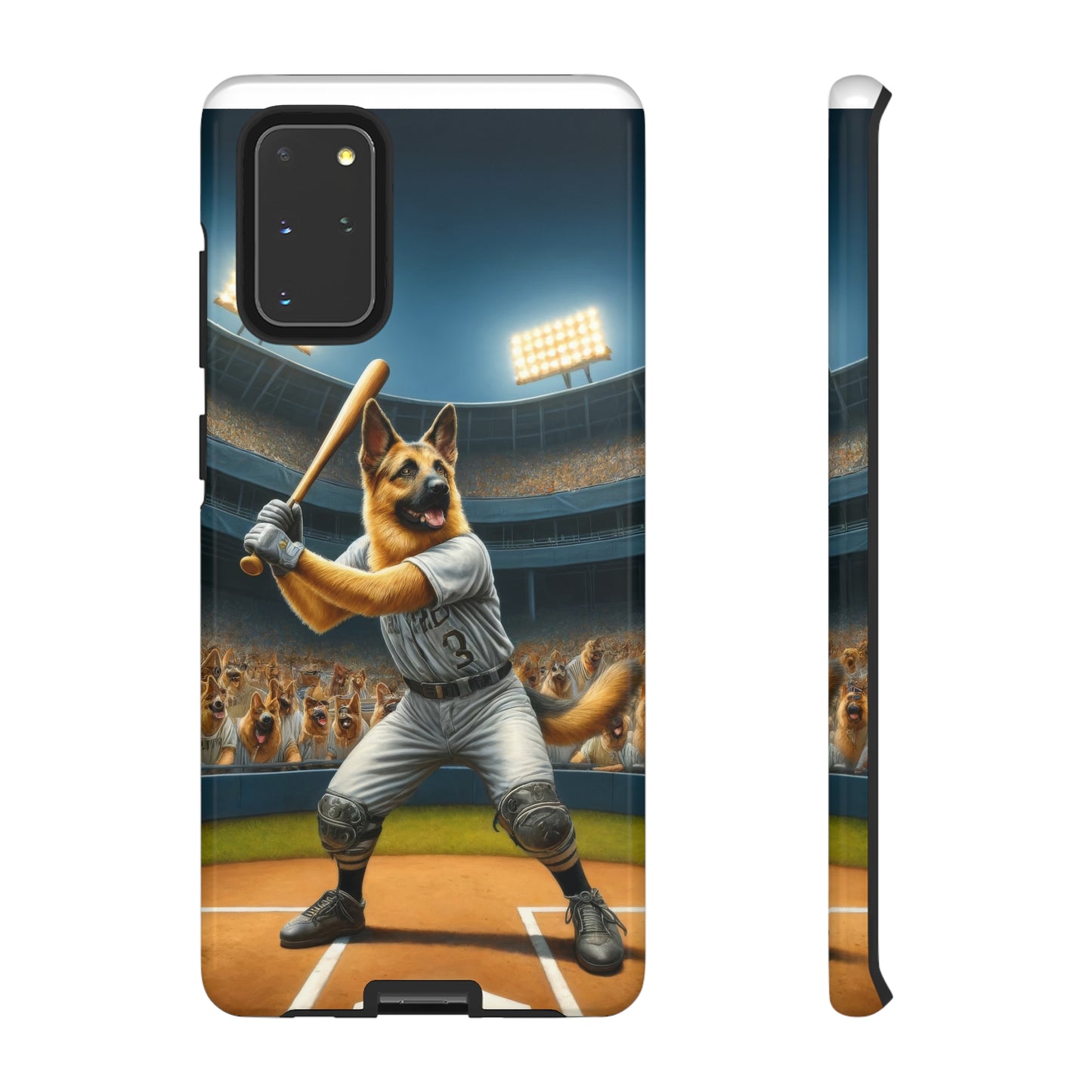 German Shepherd Playing Baseball Tough Phone Case