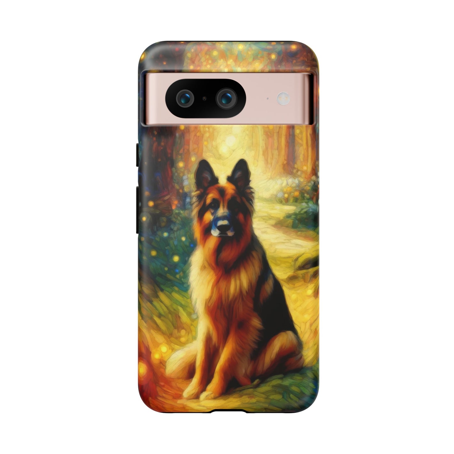 Neo-impressionism and fairy tale German Shepherd Phone Case