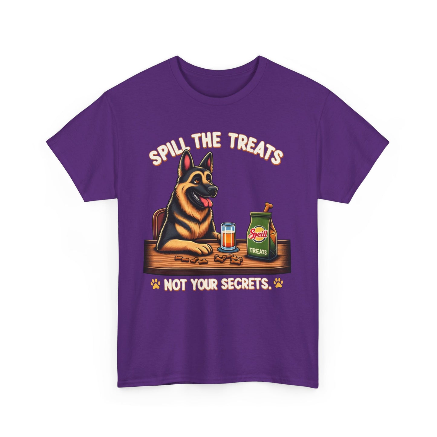 Spill the Treats T-Shirt (13 colors) (German Shepherd)