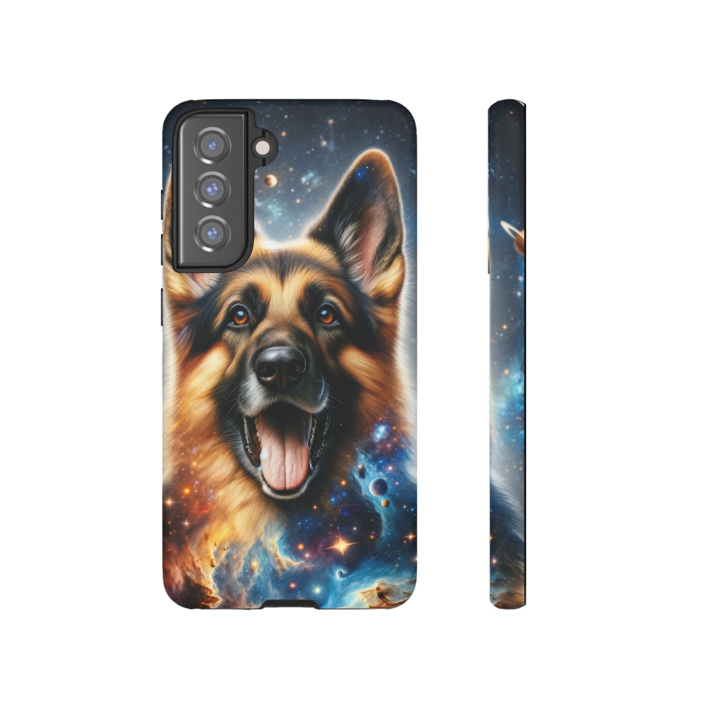 German Shepherd in Space Tough Phone Case