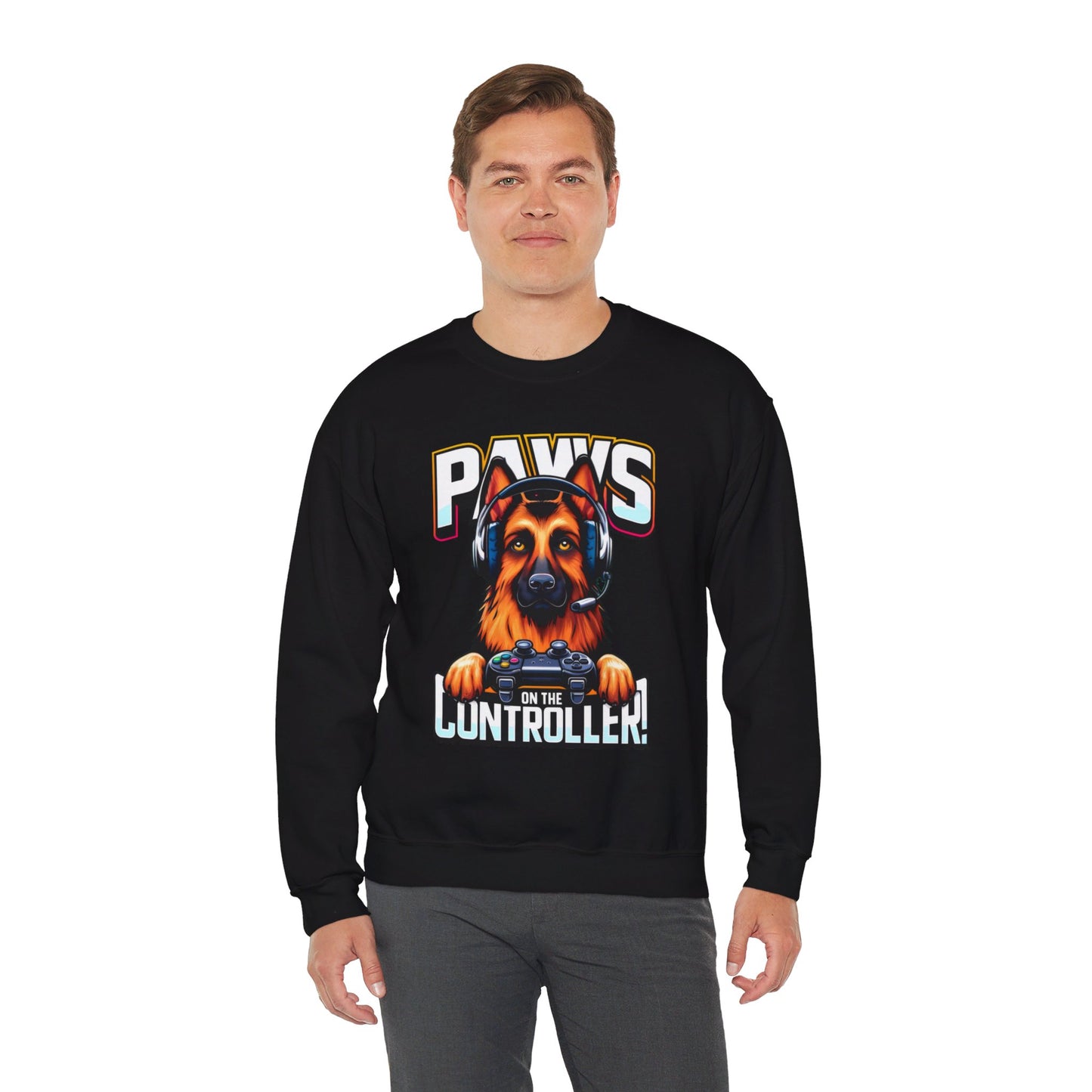 Paws on the Controller Sweatshirt (10 colors) (German Shepherd)