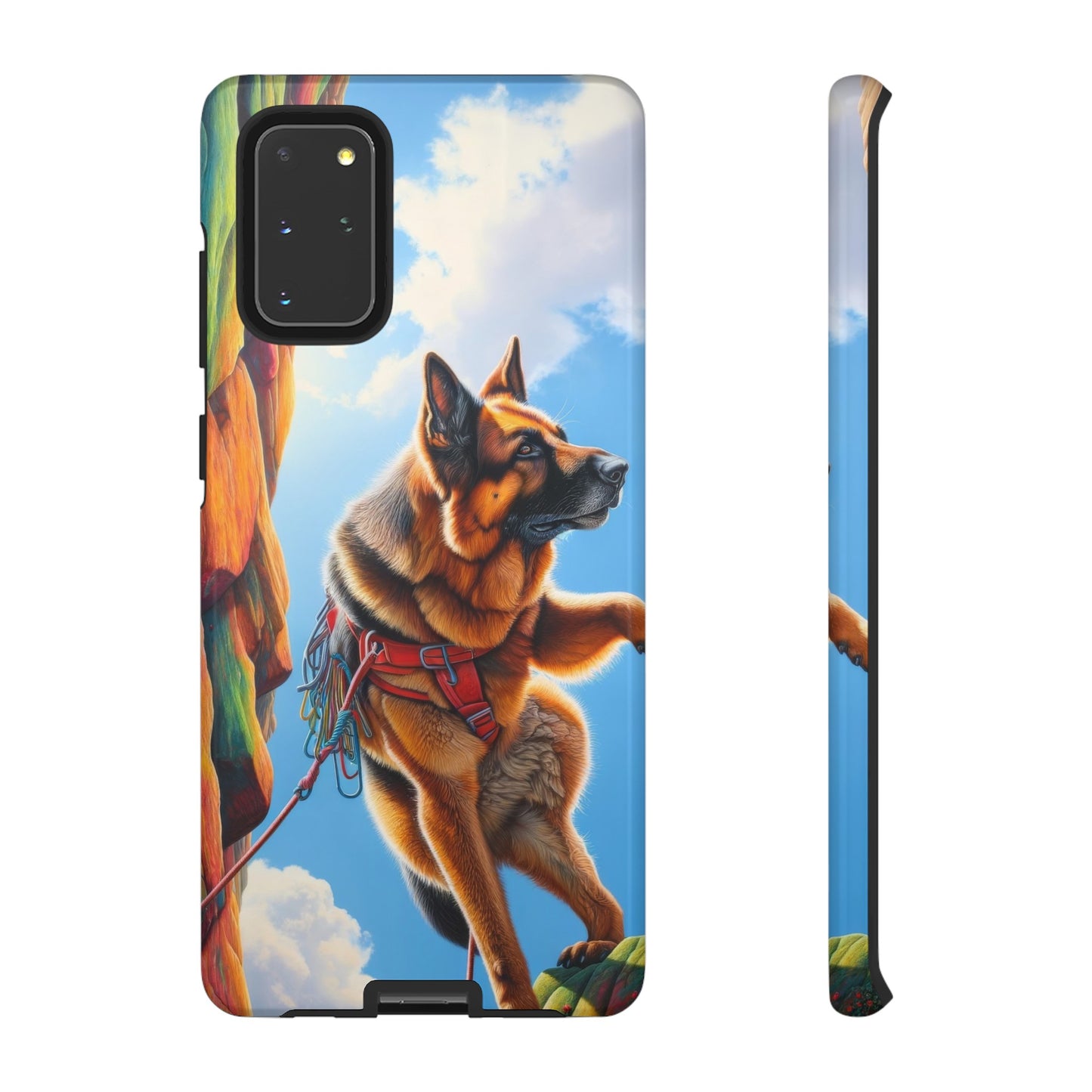 German Shepherd Rock climbing Phone Case