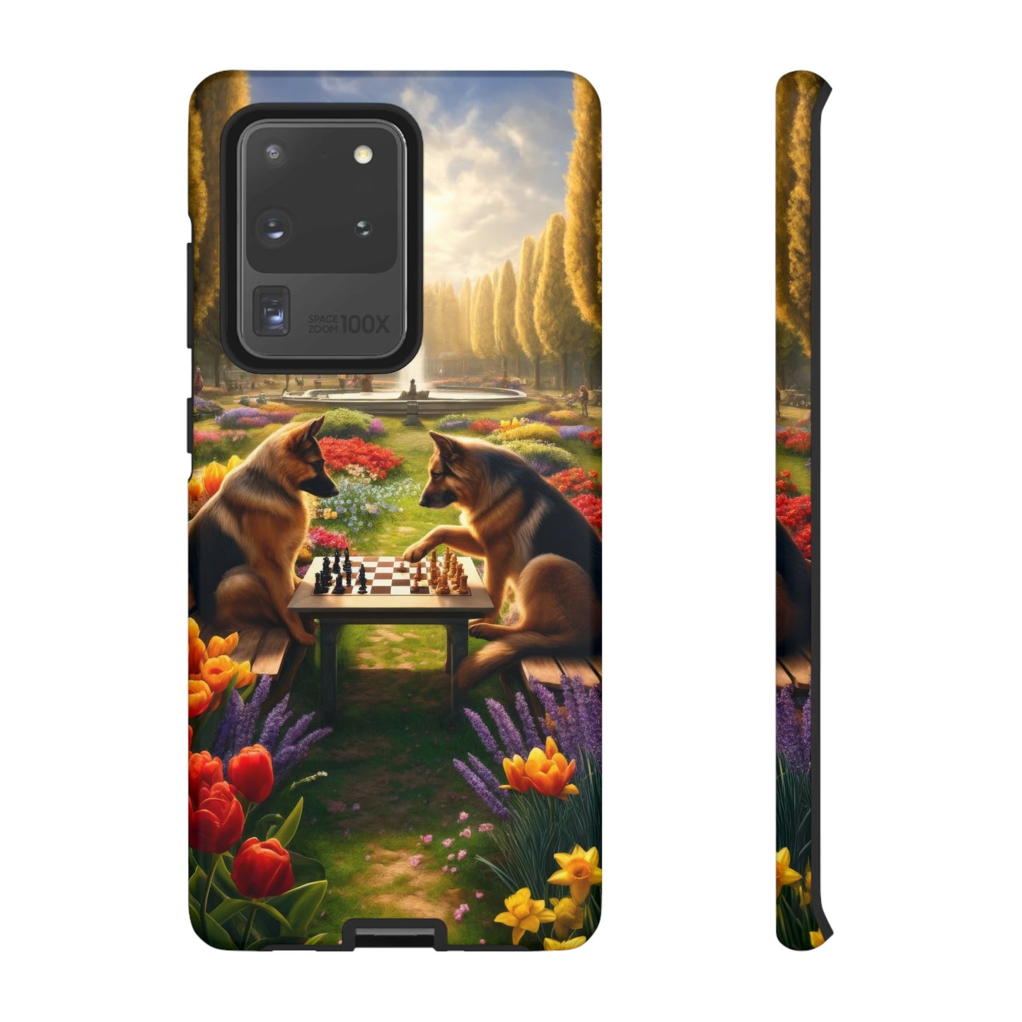 German Shepherd Playing Chess Phone Case