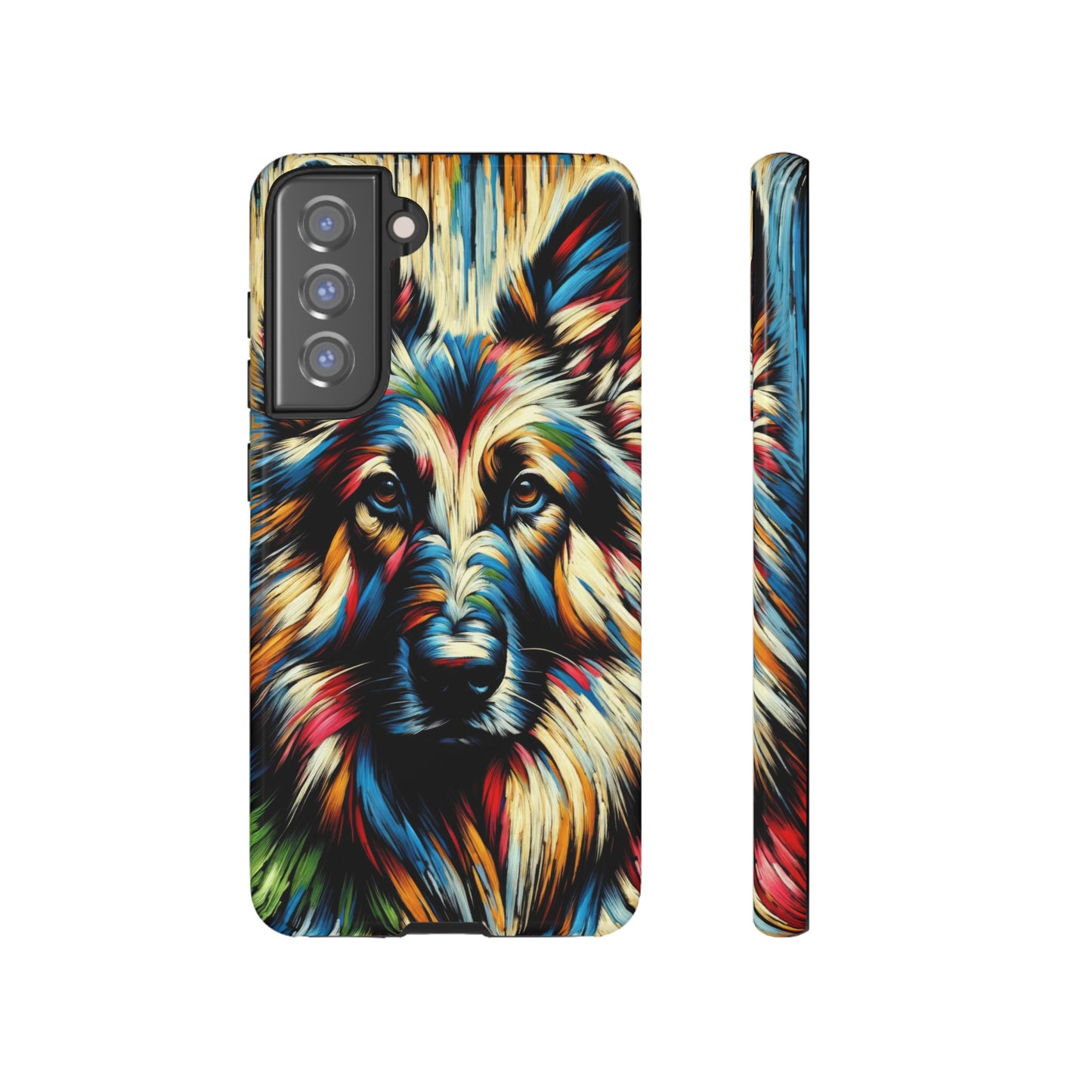 Fauvism scratchboard technique German Shepherd Phone Case