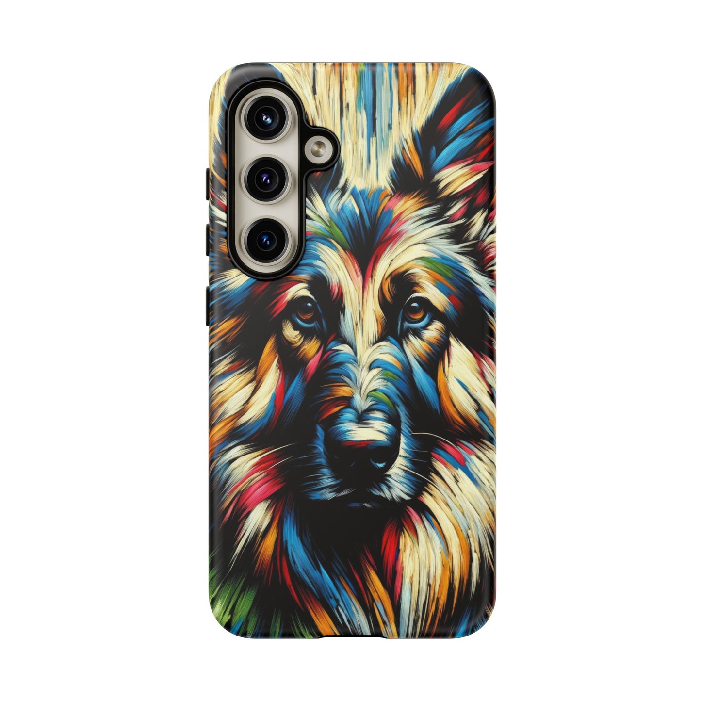 Fauvism scratchboard technique German Shepherd Phone Case