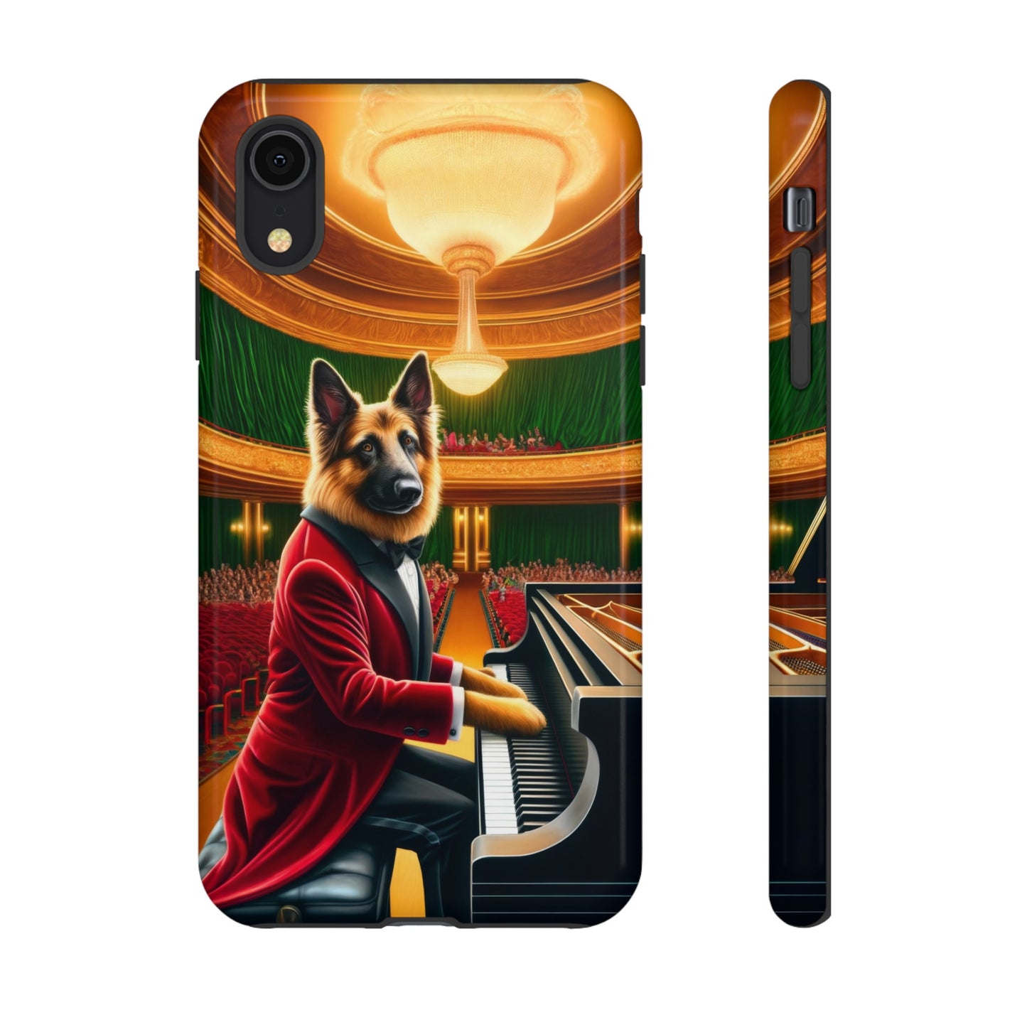 German Shepherd Playing the Piano Phone Case