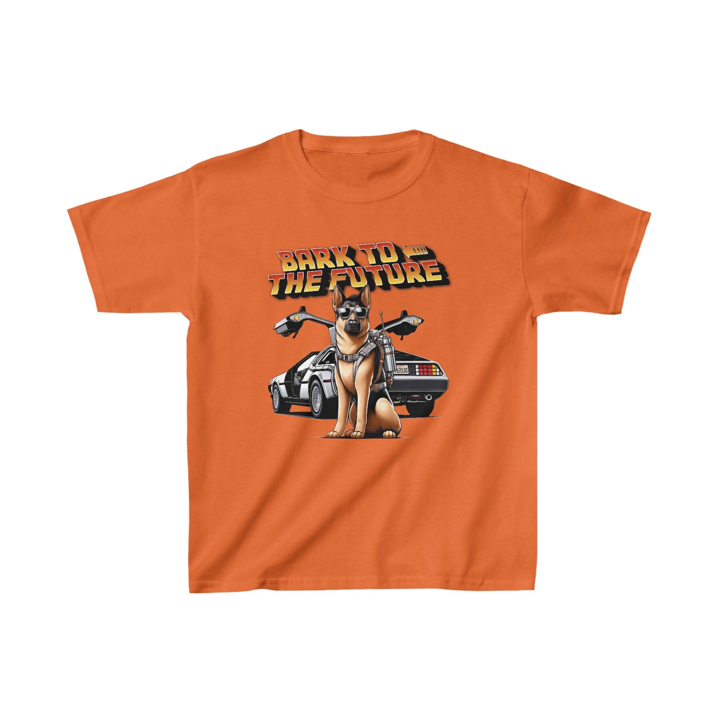 Bark to the Future Kids Size T-Shirt (Multi colors) (German Shepherd)