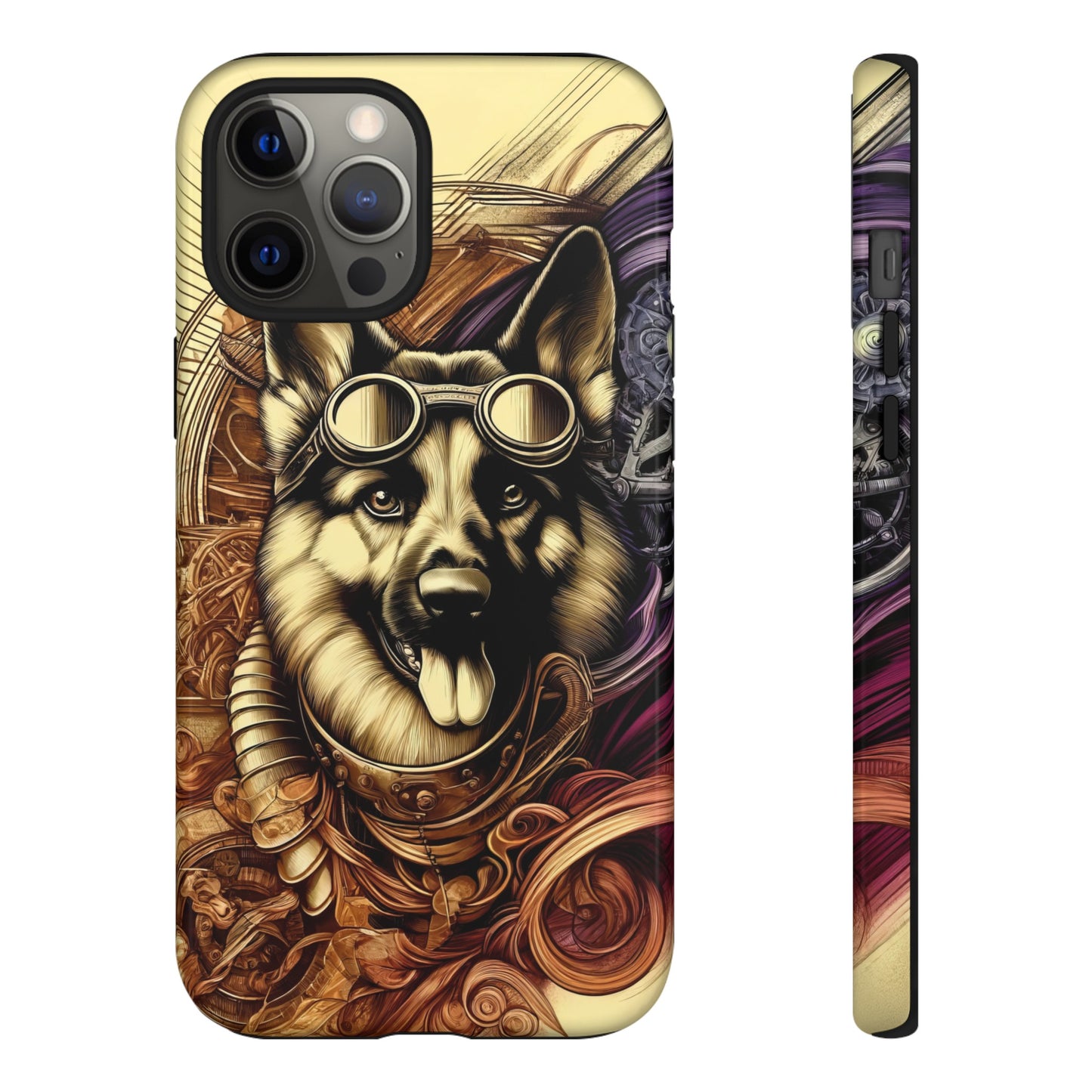 Steampunk German Shepherd Phone Case