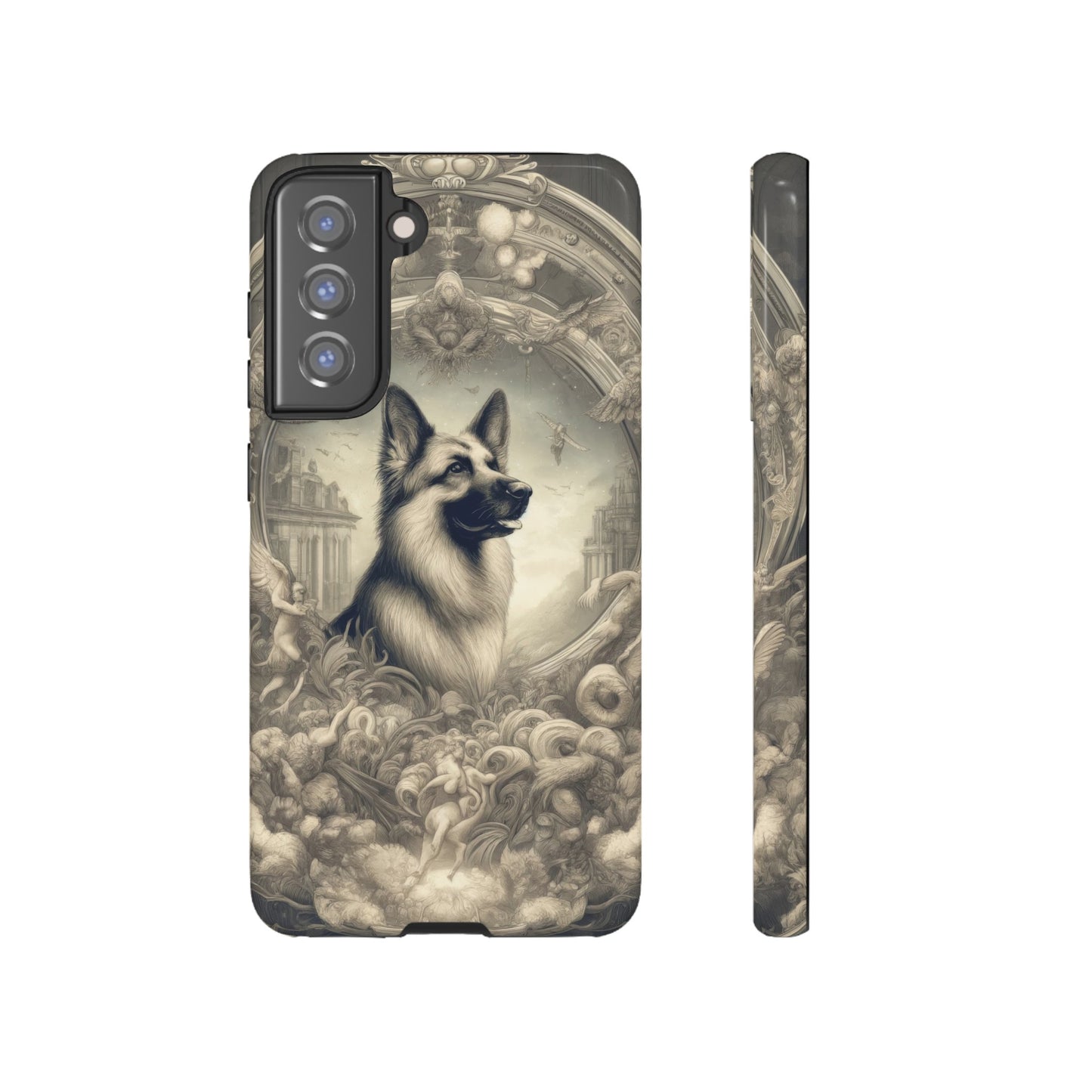 Dreamy fantasy and rococo German Shepherd Phone Case