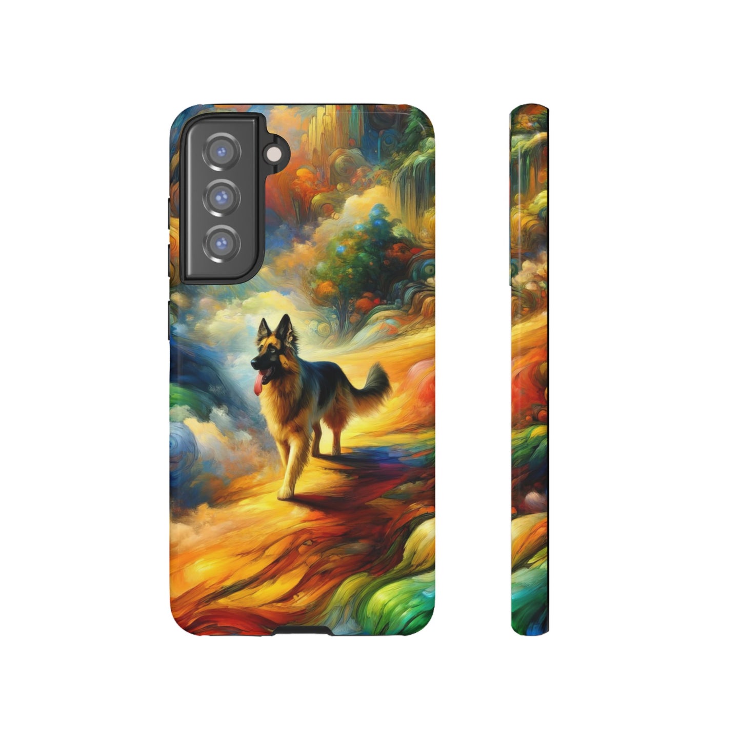 Fantasy and fauvism German Shepherd Phone Case