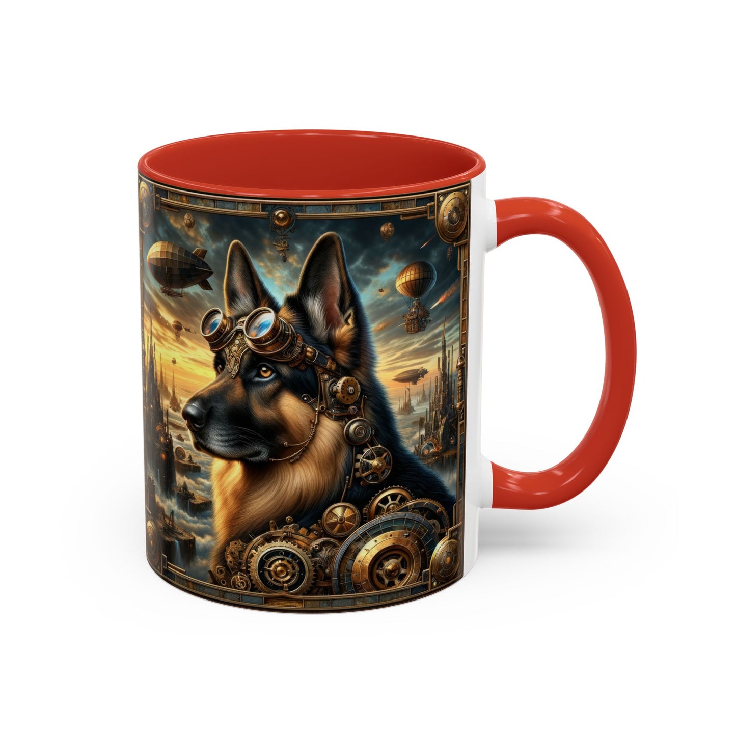 Steampunk Fantasy V2 German Shepherd Coffee Mug