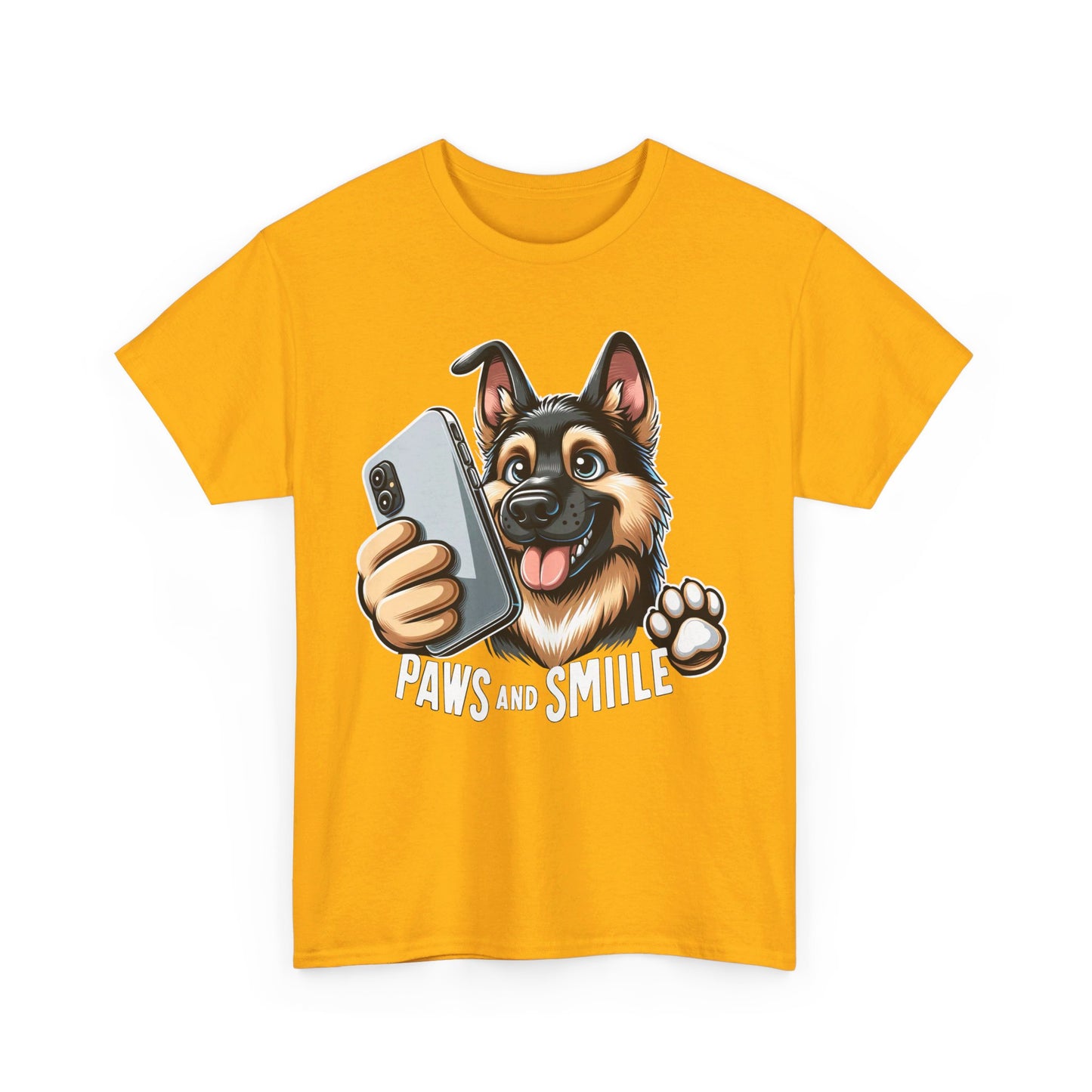 Paws and Smile T-Shirt (13 colors) (German Shepherd)