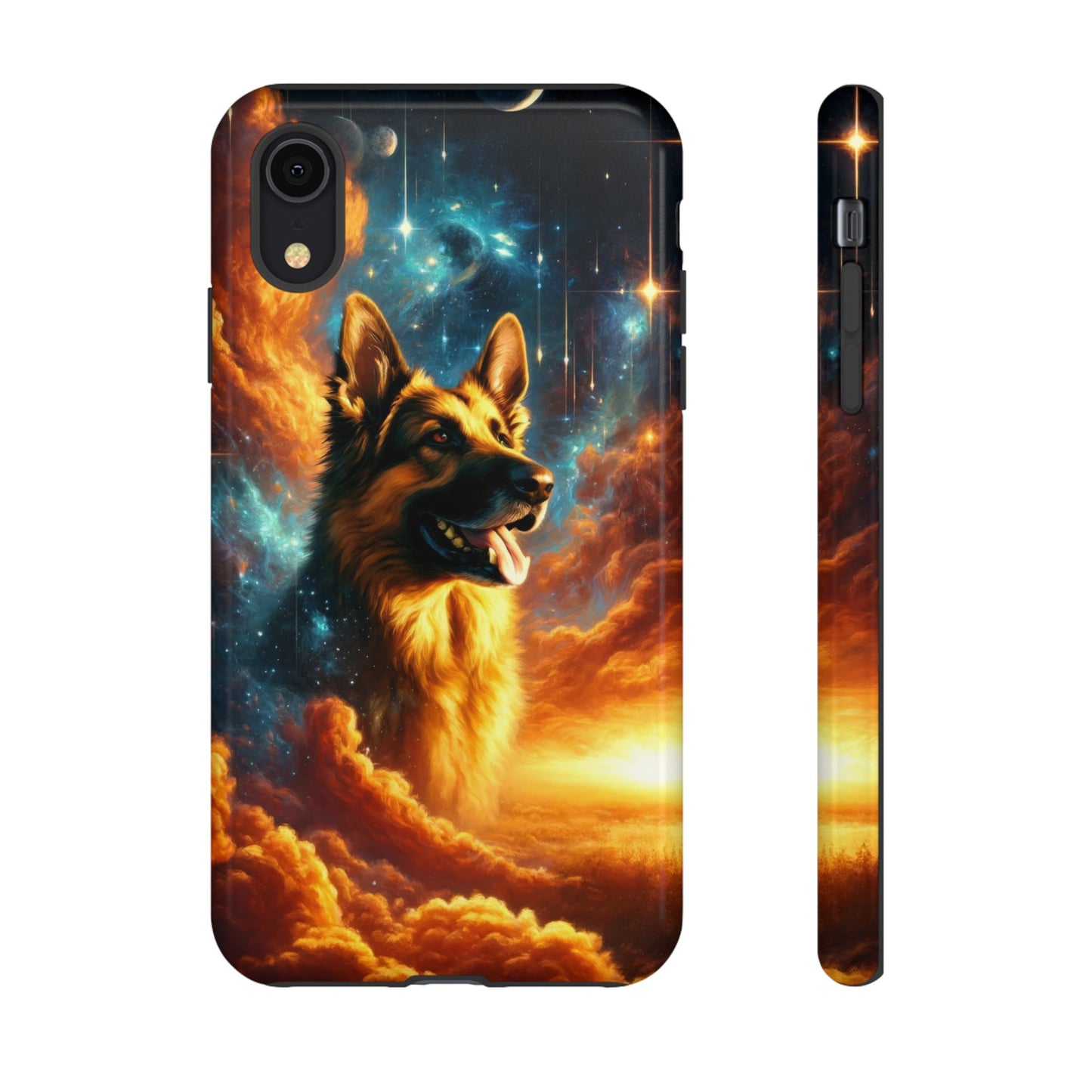 Sci-fi and stars-themed German Shepherd Phone Case