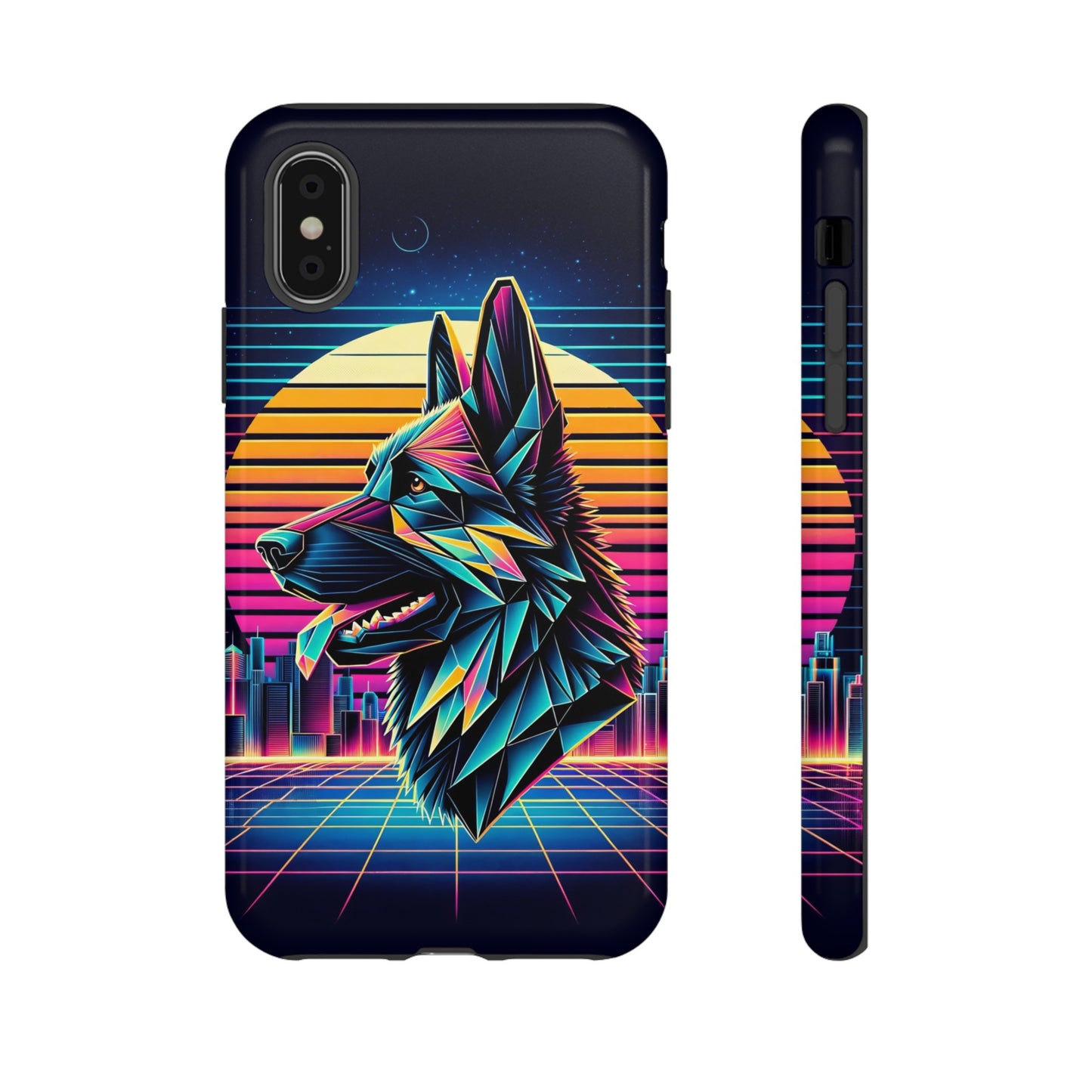 Origami and polyart German Shepherd Phone Case