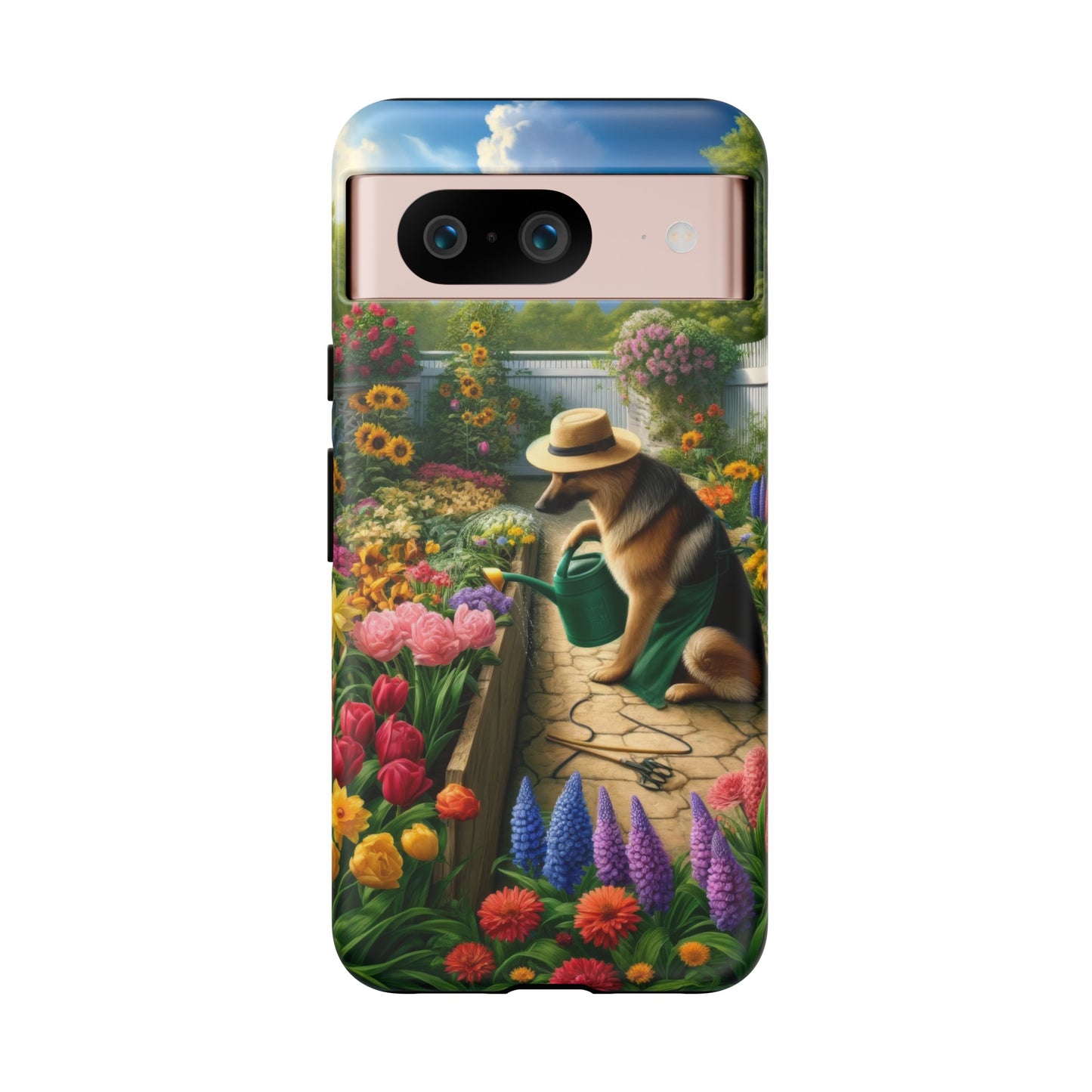 German Shepherd Gardening Phone Case