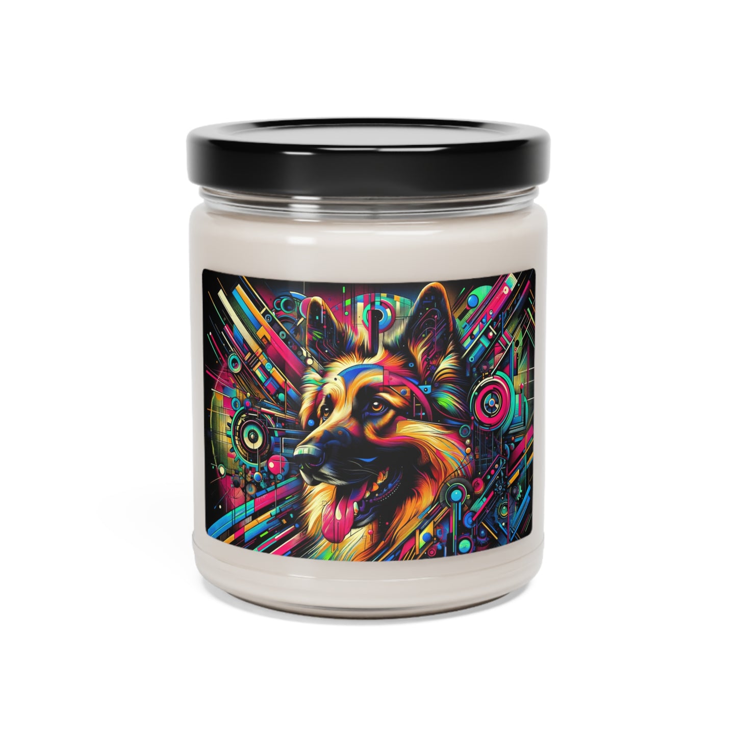 Constructivism and dadaism German Shepherd Scented Soy Candle, 9oz